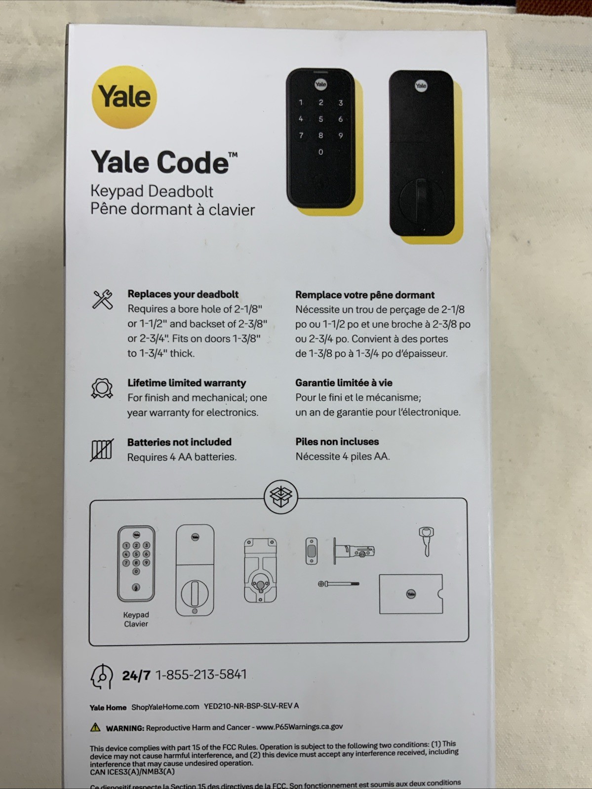 Yale Master Lock Electronic Keypad Deadbolt in Black Suede Finish | BRAND NEW