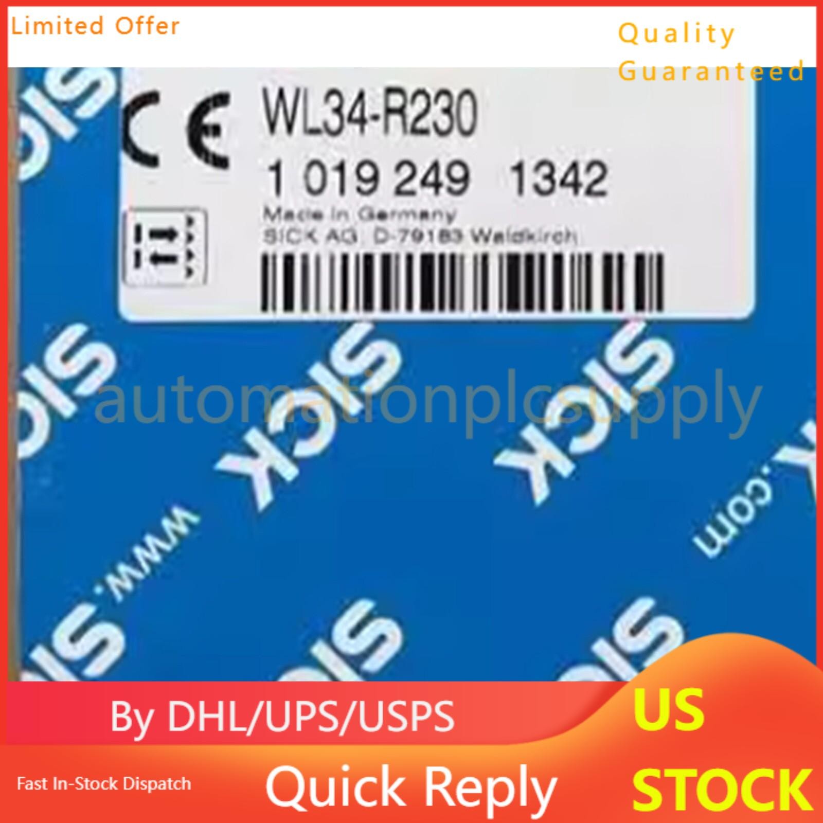 US FREE TAX  SICK WL34-R230 WL34R230 1019249 Photoelectric   Replace