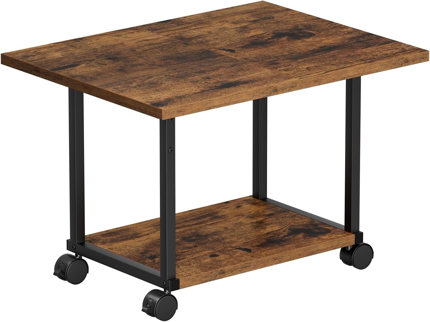 Printer Table 2-Tier Under Desk Printer Stand Printer Stand W/ Wheels Printer