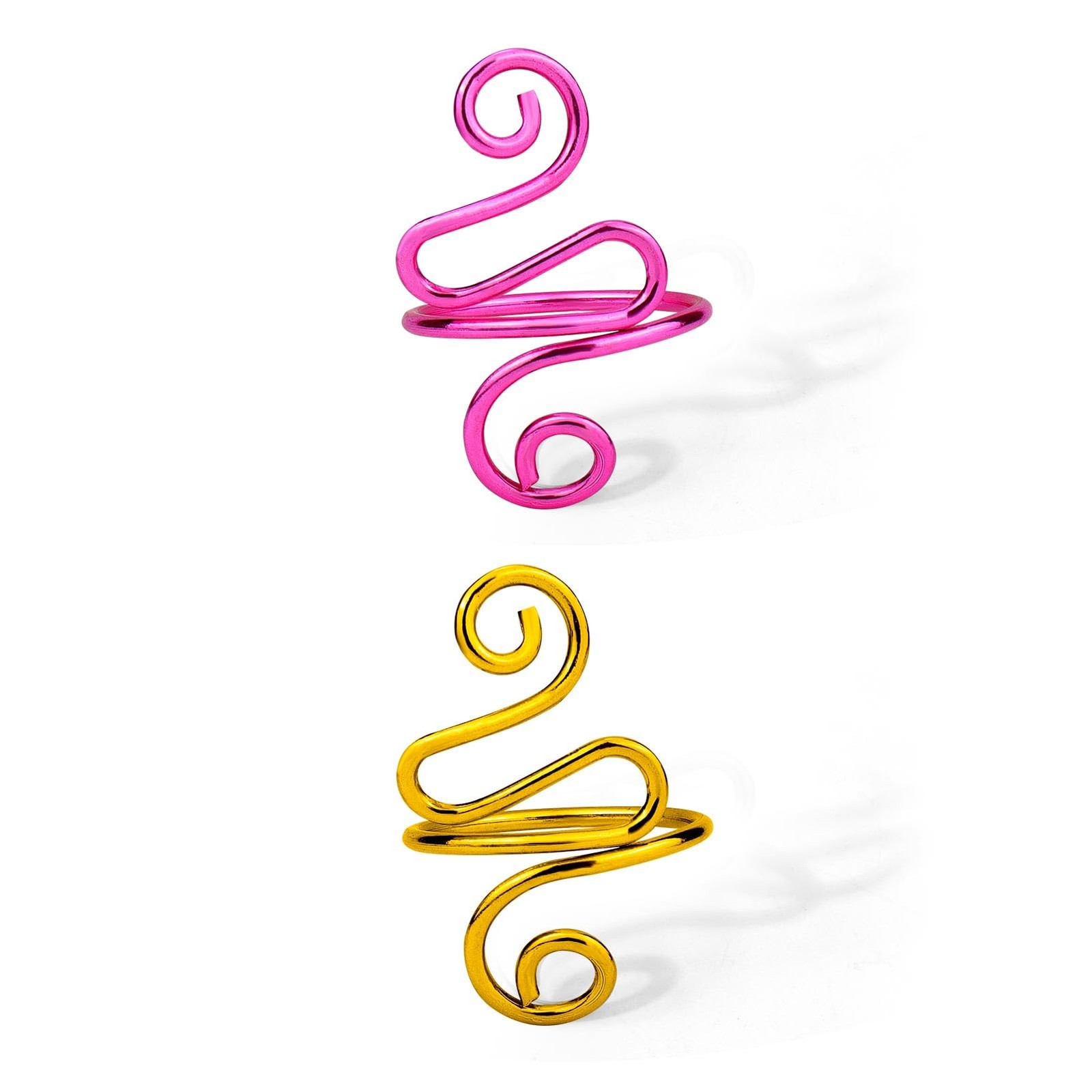 Vodolo Crochet Ring,2PCS Gold Adjustable Yarn Tension Ring Adjustable,