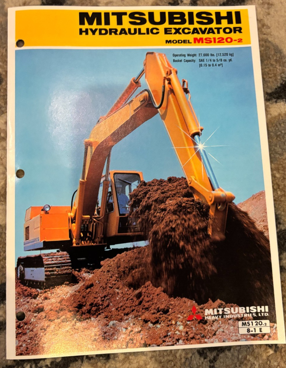 Mitsubishi MS120 Hydraulic Excavator Brochure AMIL25