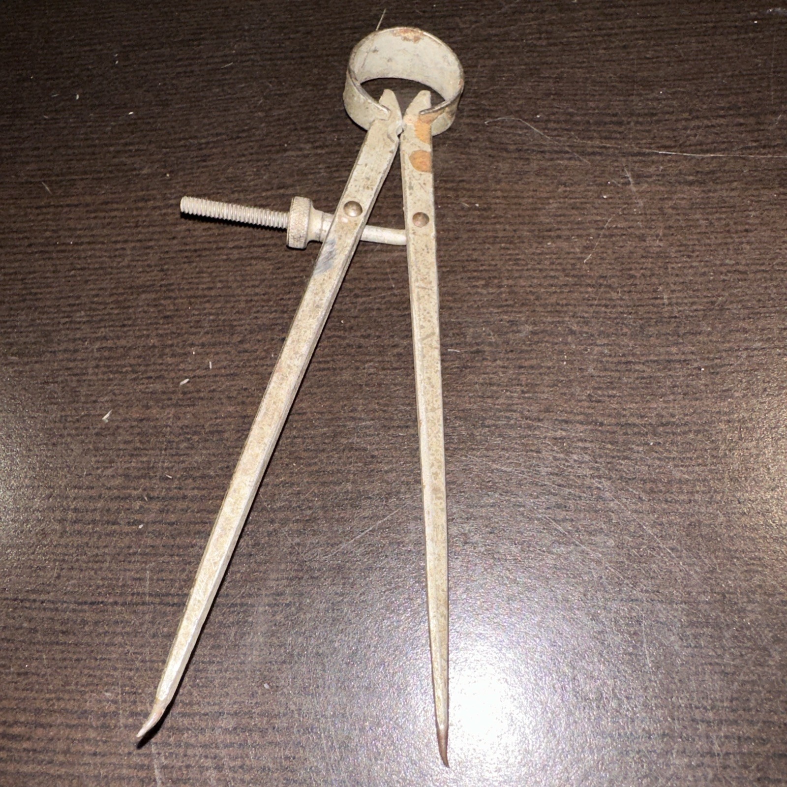 Vintage Machinist / Engineer Tool 6" Round Leg Divider Spring Caliper