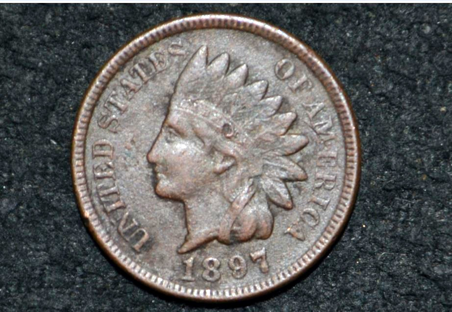 1897 Indian Head Cent ** XF Details ** LIBERTY ** Diamonds ** FREE S/H