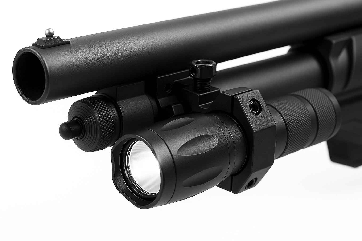 H&R Pardner Pump 12 Gauge Tactical Flashlight & Barrel Mount Combo – 1000 Lumen