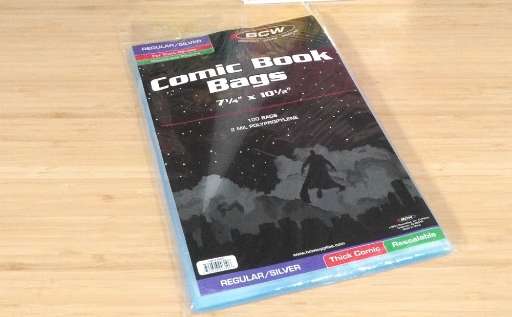 200 - BCW Silver Resealable Thick 2MIL Poly Comic Book Bags & Backing Boards