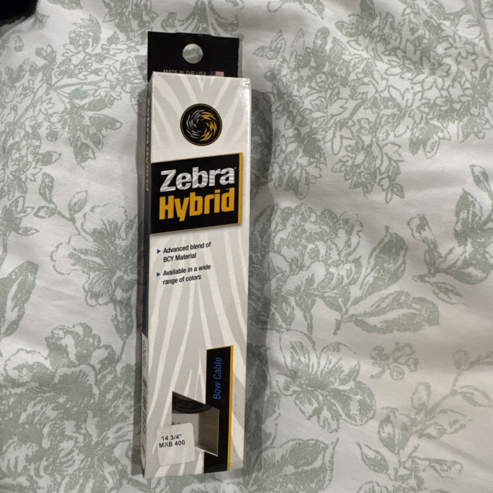 Zebra Hybrid Premium Bowstring 14 3/4 BLK/BLK MXB400 Matthews Archery Made USA