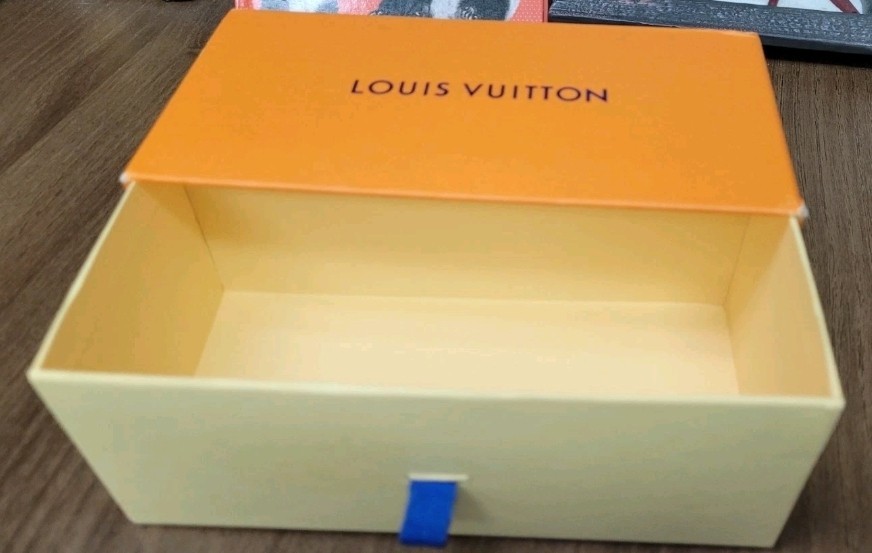 LOUIS VUITTON Empty Sunglasses Case +Outer Case +Magnetic Navy Blue Box+ Bag!