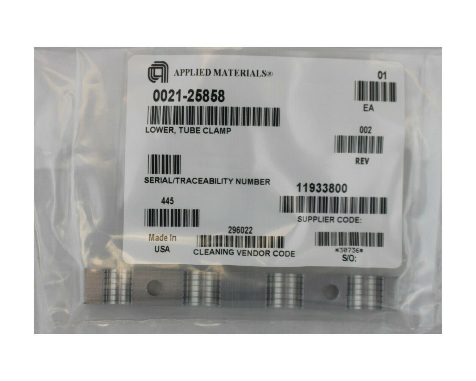 APPLIED MATERIALS AMAT LOWER TUBE CLAMP 0021-25858
