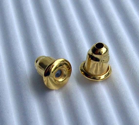Bullet Cone Earring Backs Gold & Silver Plated Stopper Ear Post Nuts