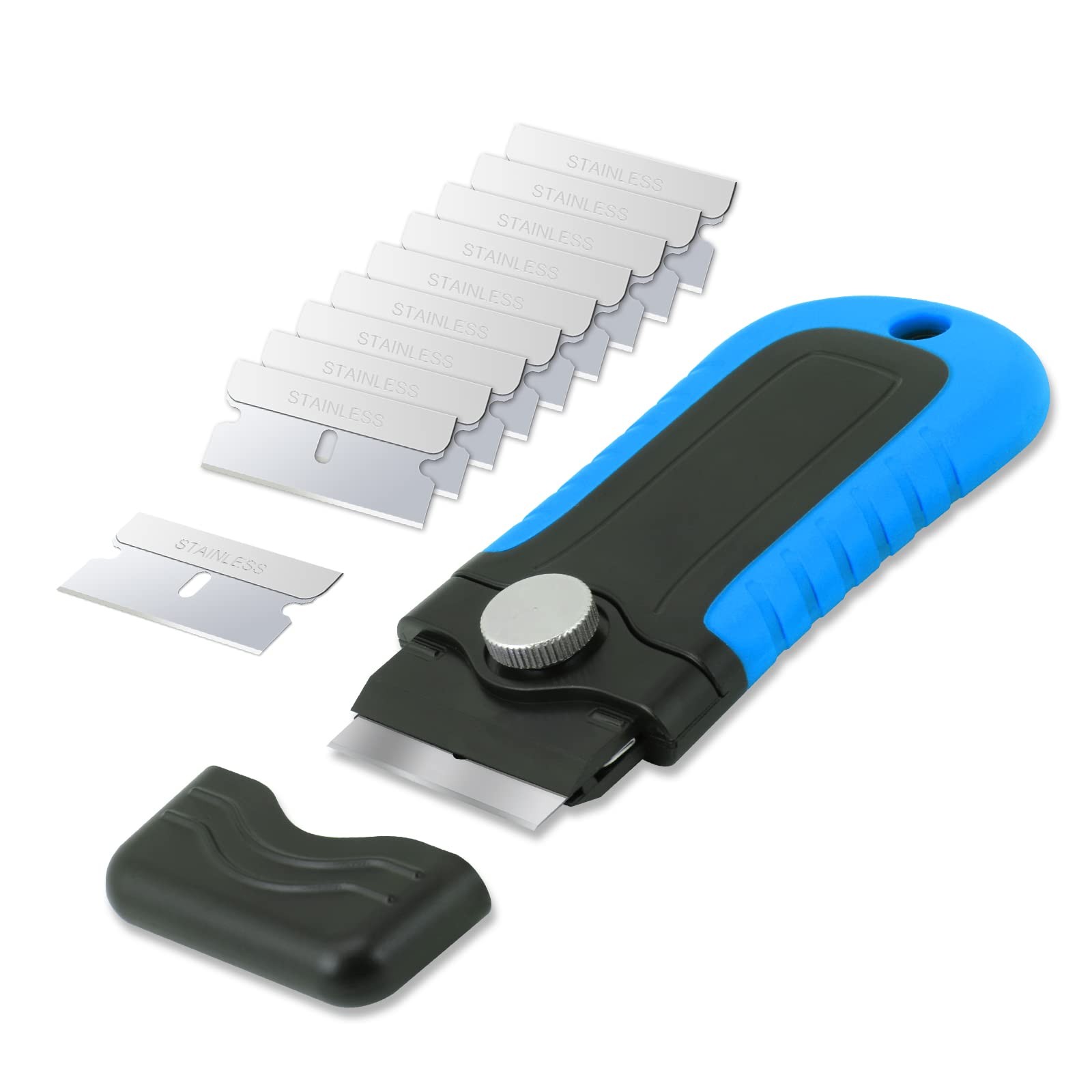 Gomake Razor Blade Scraper Tool with Blade Storage Container, Glass Cooktop S...