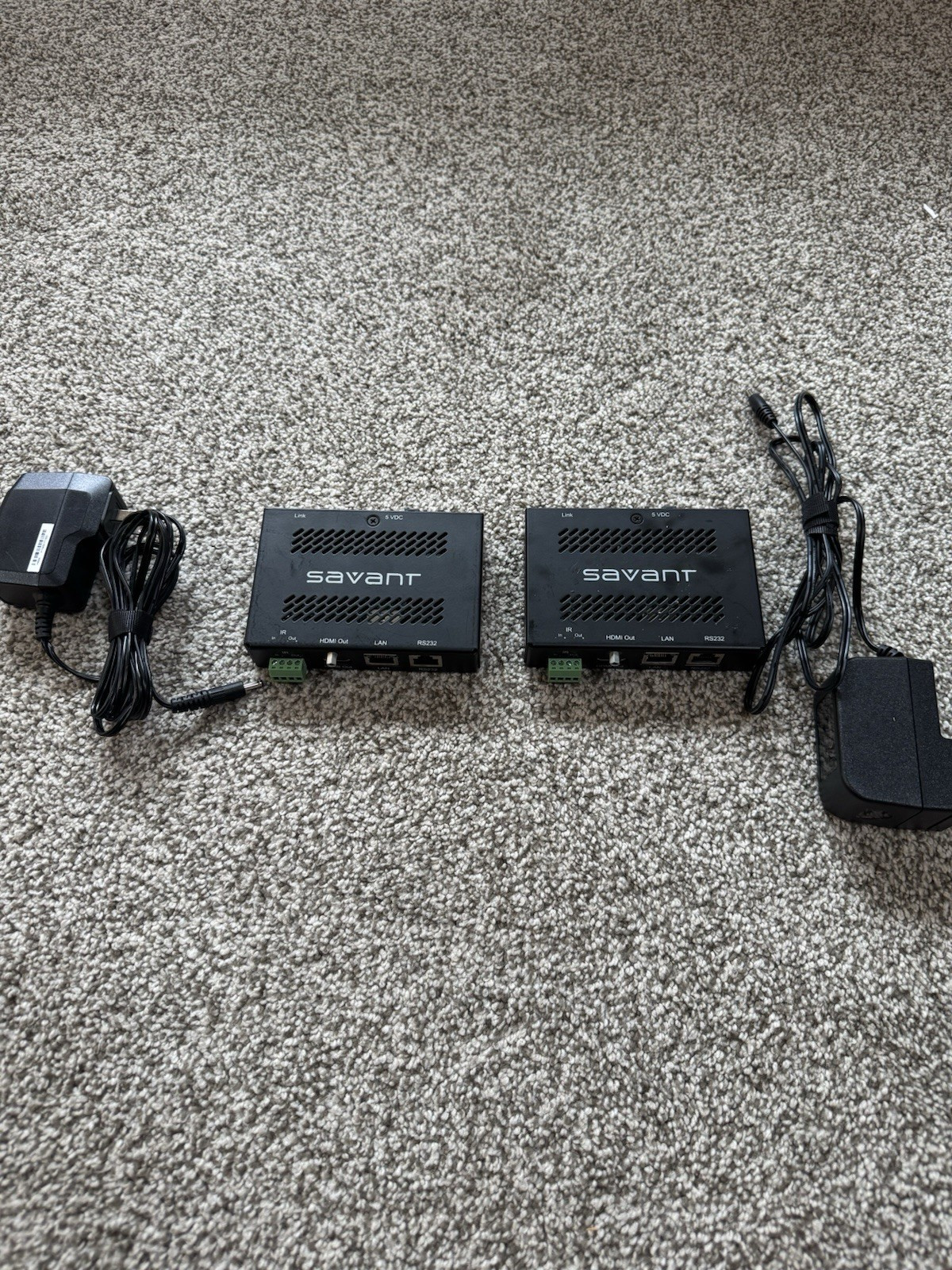 Savant HRX-SLN501-00 HDMI Extender w/ RJ-45 Connectivity & Power Adapters