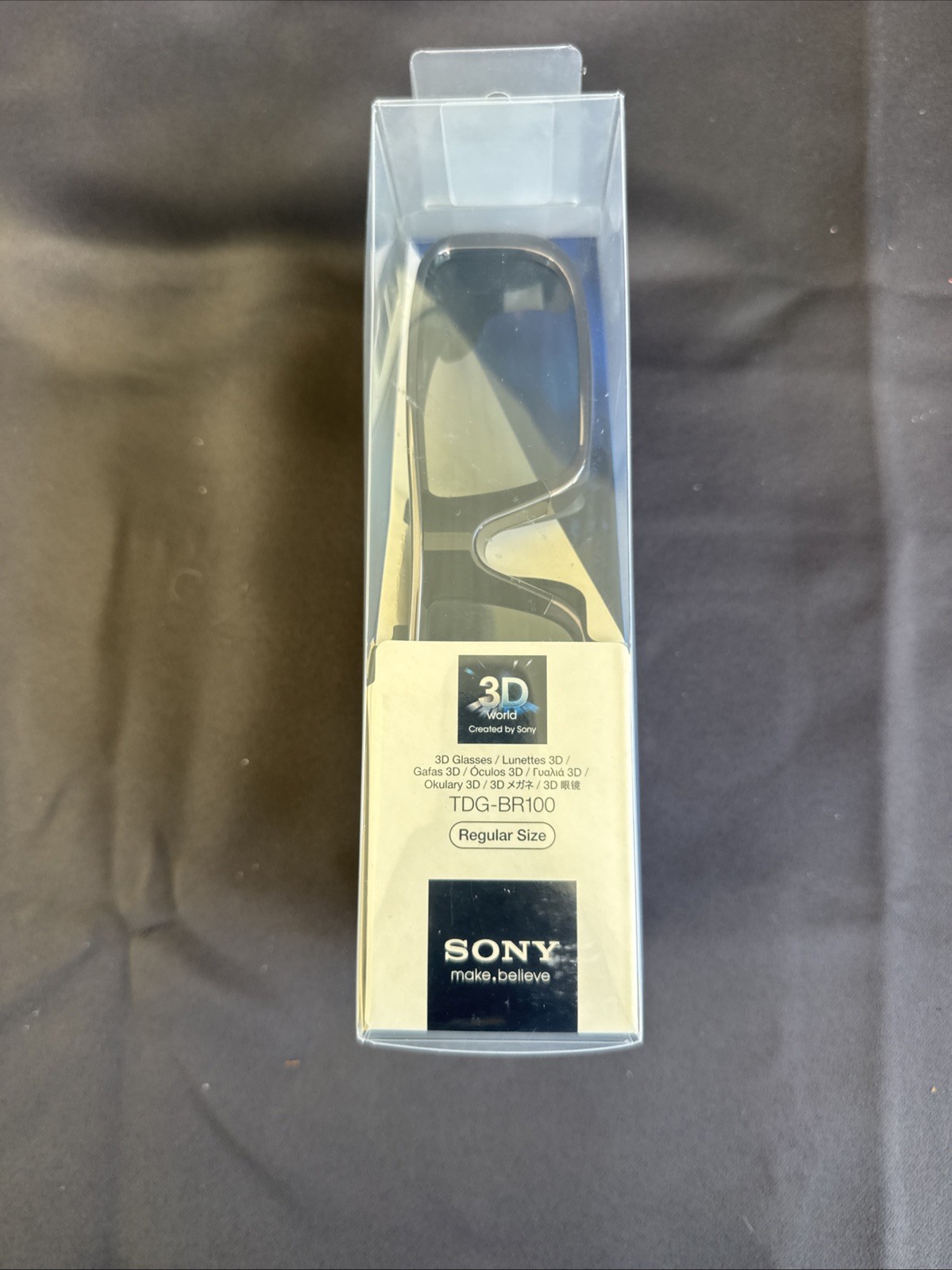 Sony 3D Glasses TDG-BR100 Regular Size Adult New Sealed