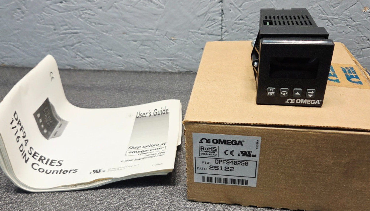 Omega DPF94 Digital DIN counter, Process Meter, DPF940250, RS-485