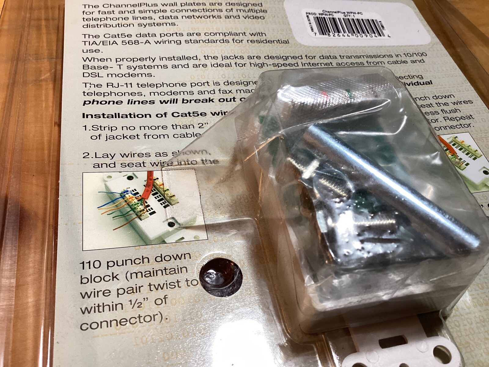 Phone Multiport Wall Connection With Optional Video / Tv Coax Addition White