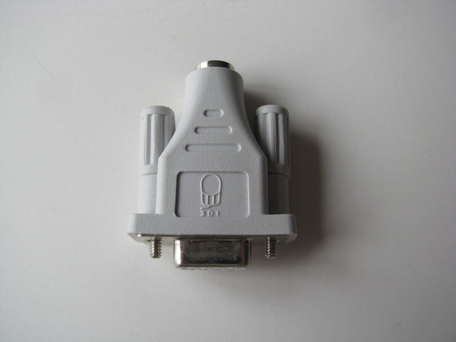 1x White 3DI Connector Computer Adapter PC Part 9 Pin Female to PS2 PS/2 Female