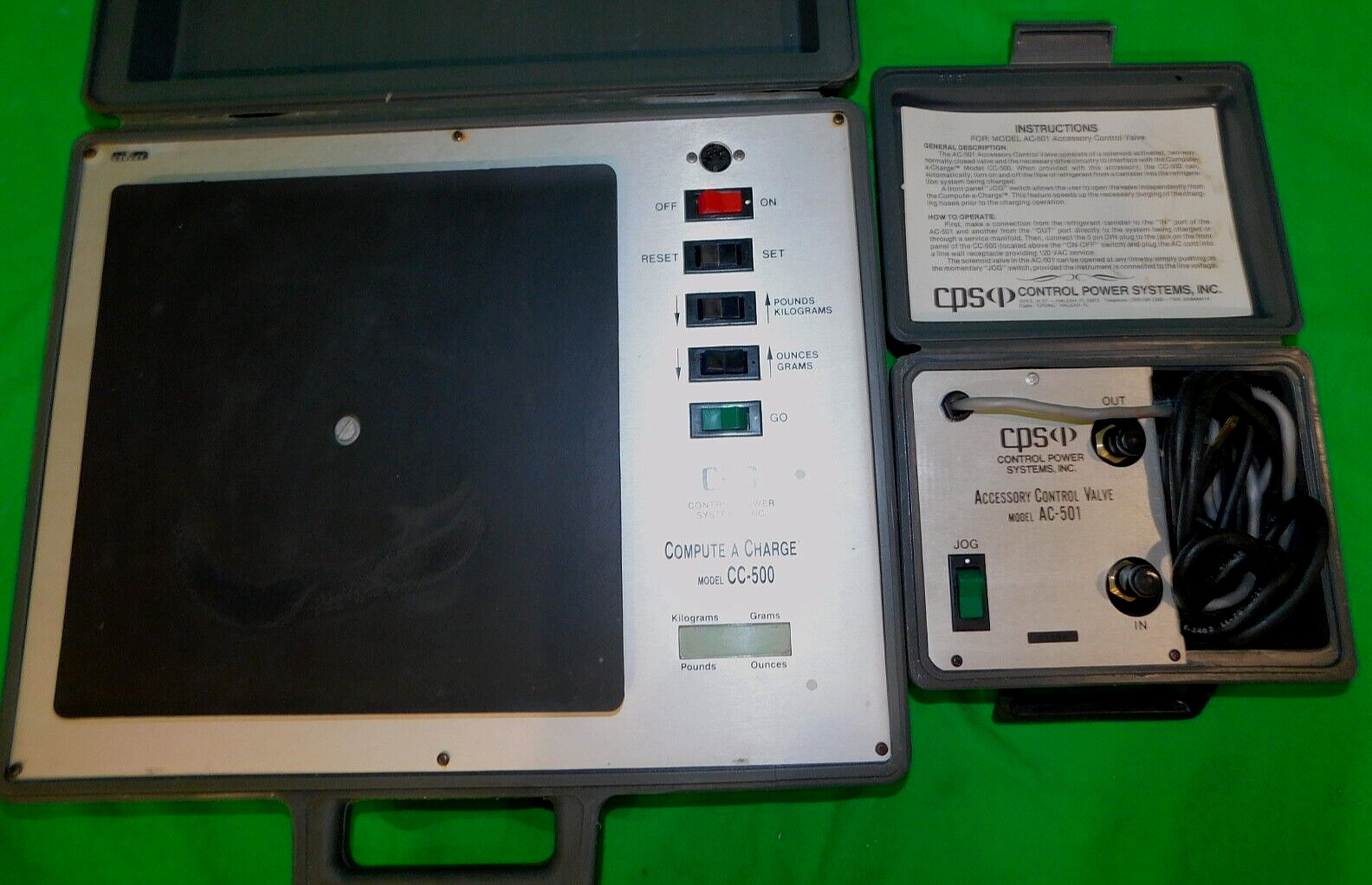 CPS Compute A Charge Charging and Recovery Computer CC-500 w Cases Sold "AS-IS"