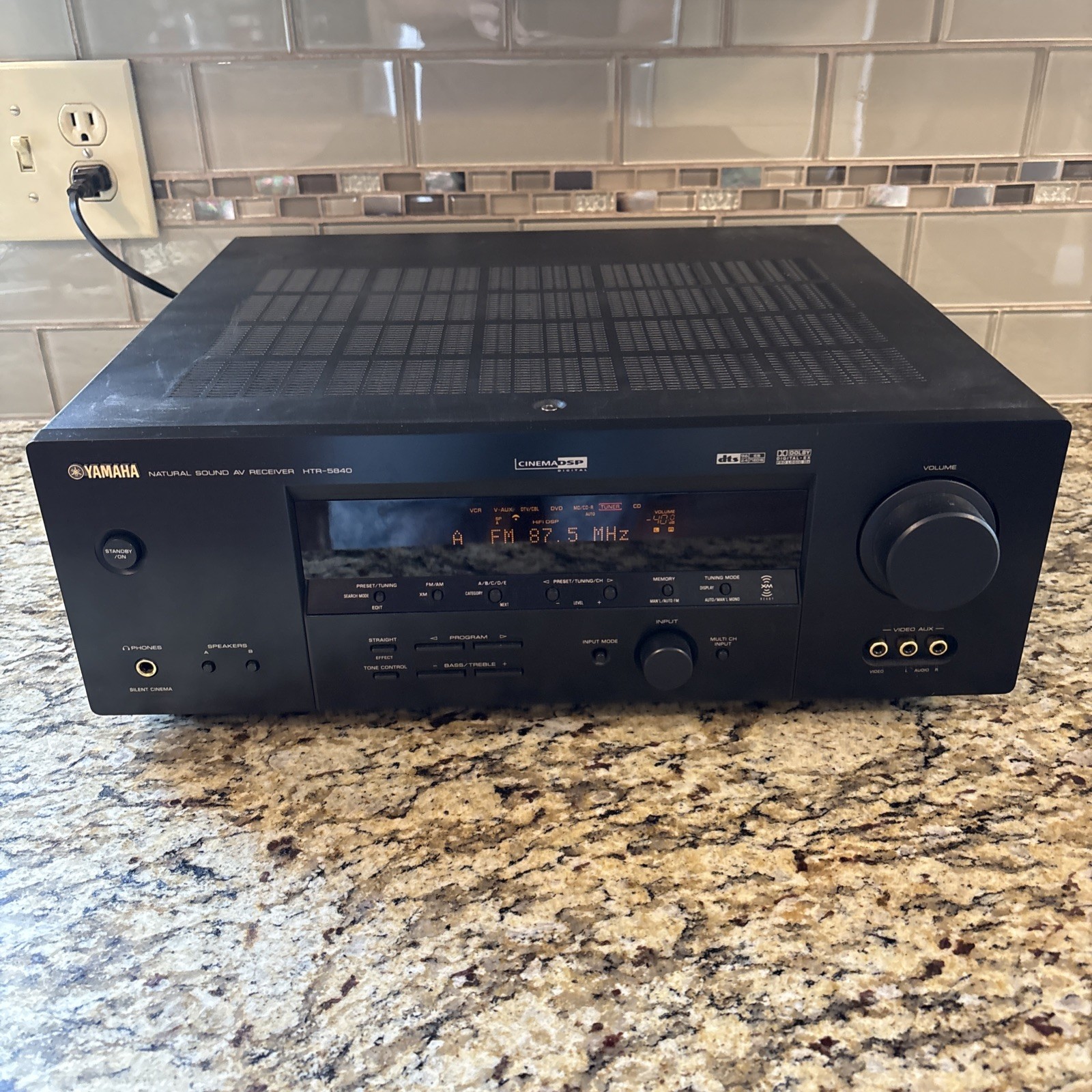 Yamaha HTR-5840 Natural Sound AV Receiver 6.1 Ch Home Theater Stereo - TESTED!