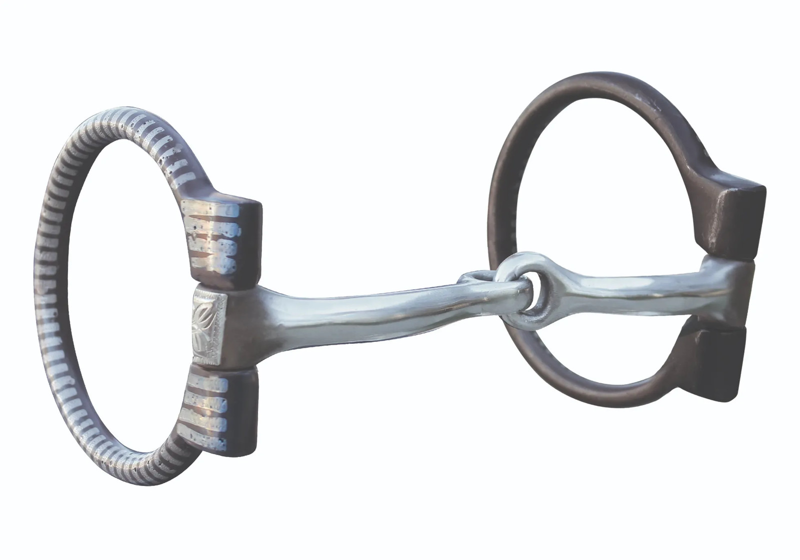 Professional's Choice Bob Avila AV D-Ring Snaffle Horse Bit - 5” Sweet Iron