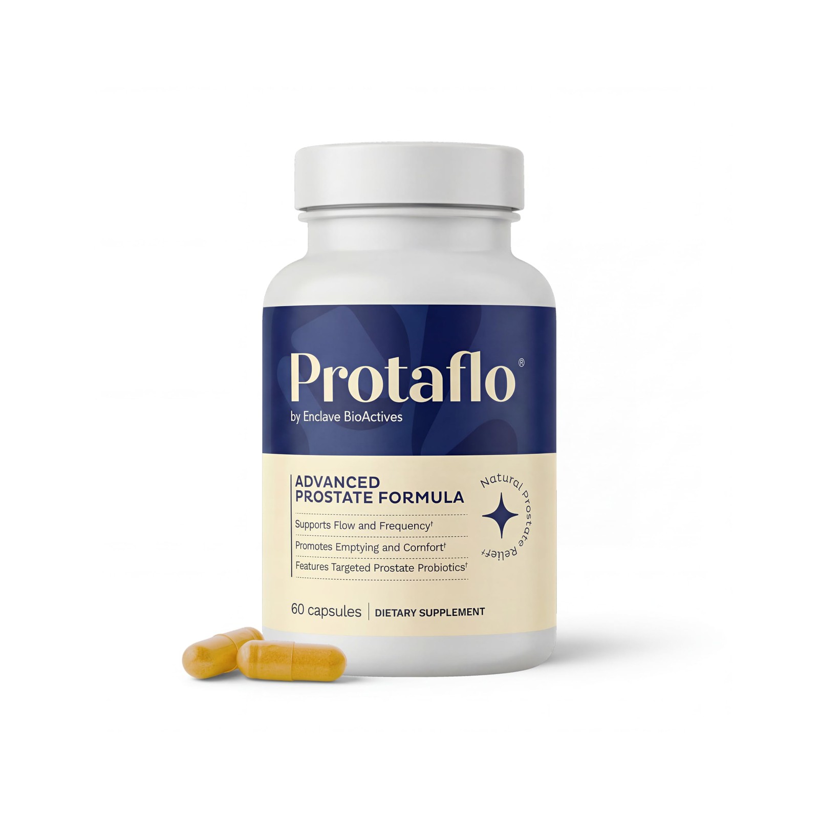 Prostate Supplements for Men 60 Count Pack Protaflo Supports Urinary Flow Black