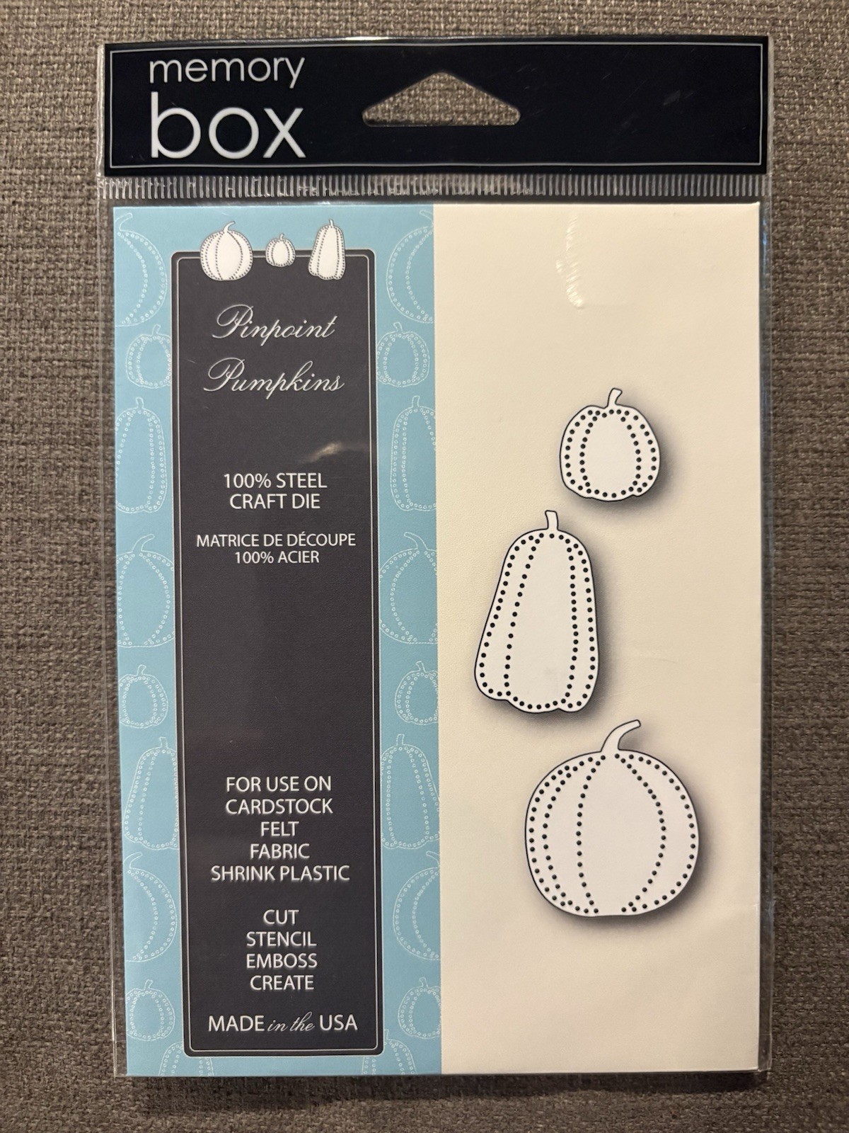 Memory Box Pinpoint Pumpkins Steel Die Craft Cut Style 99191