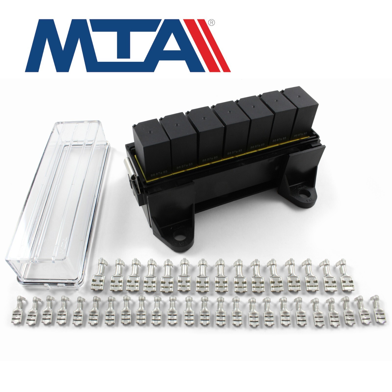 Micro Relay Box 7 Way for Micro Relays Holder / Block 12v / 24v MTA Italy