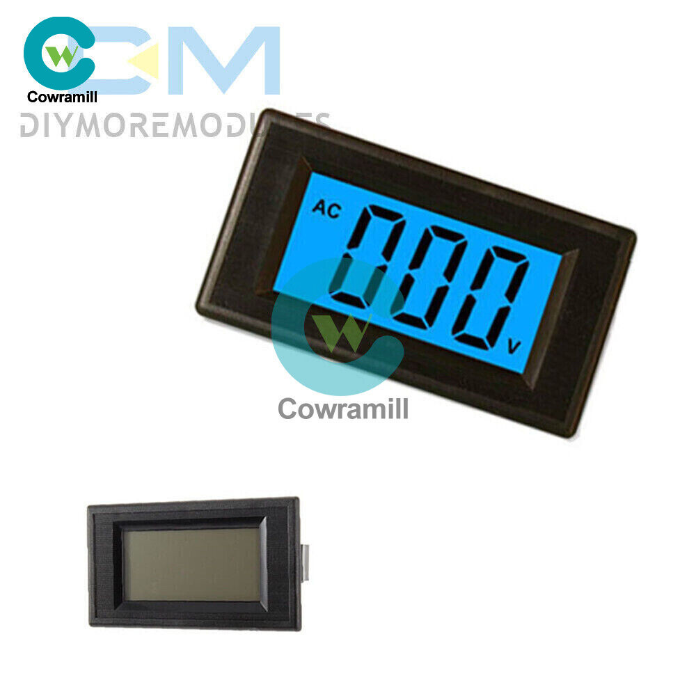 Blue LCD AC 0-500V Voltmeter Panel 2/4-Wire Digital Alternating Voltage Meter