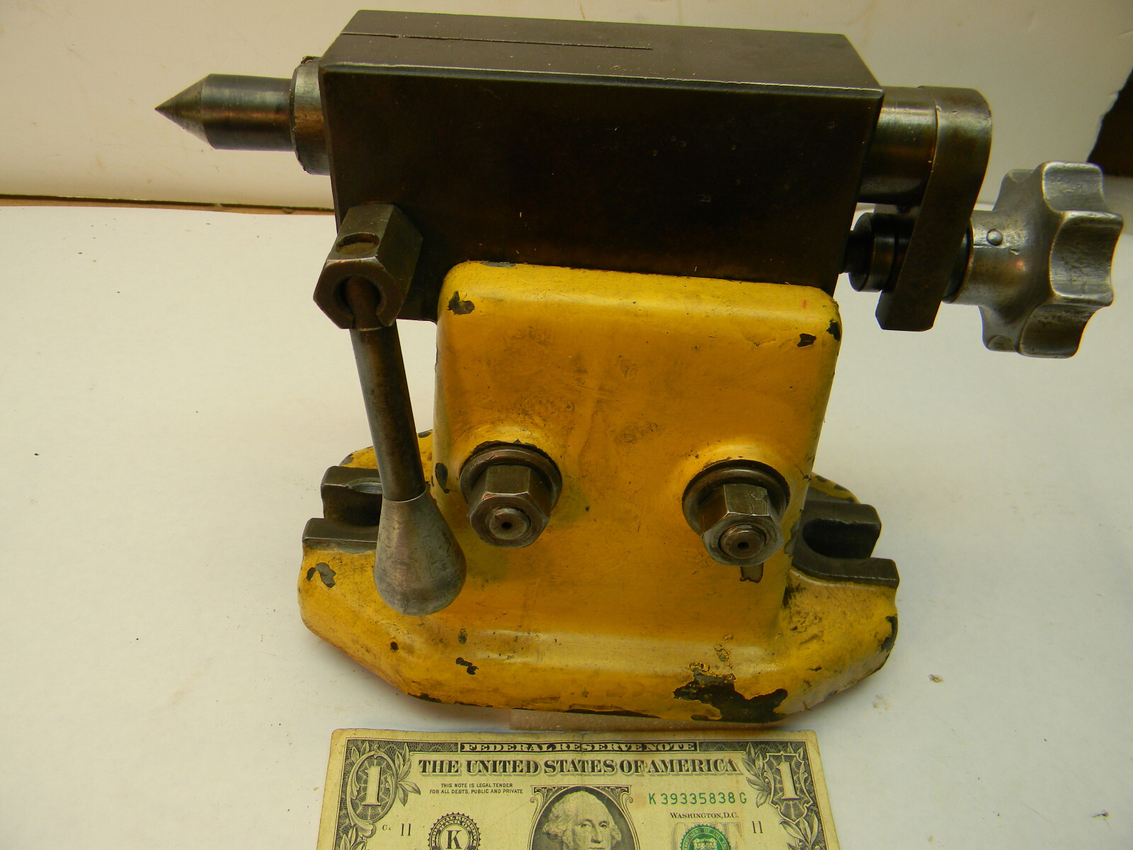 (MCS?) Metal Lathe Tail Stock, 6 1/4 in. drop from point to base