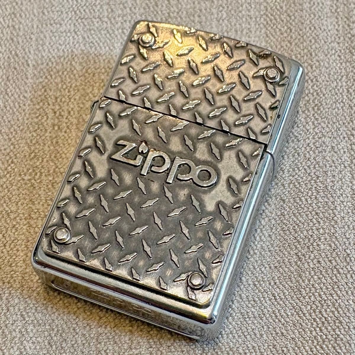 Zippo lighter items Zippo Zippo Lighter Stripe Steel Plate Diamond Plate Metal C