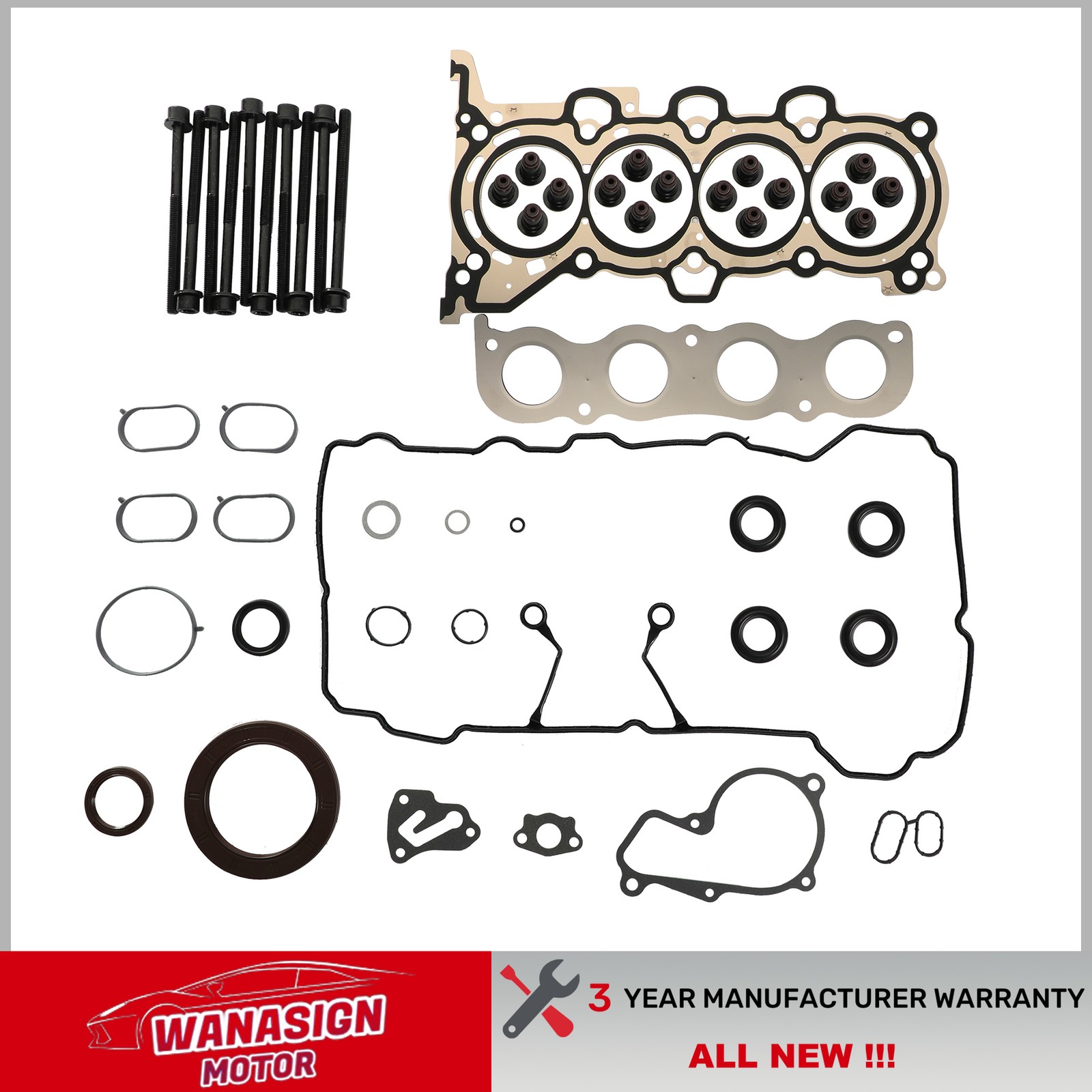 G4NC Head Gasket Set w/ Head Bolts For 2015-2020 Hyundai Tucson Kia Soul 2.0L