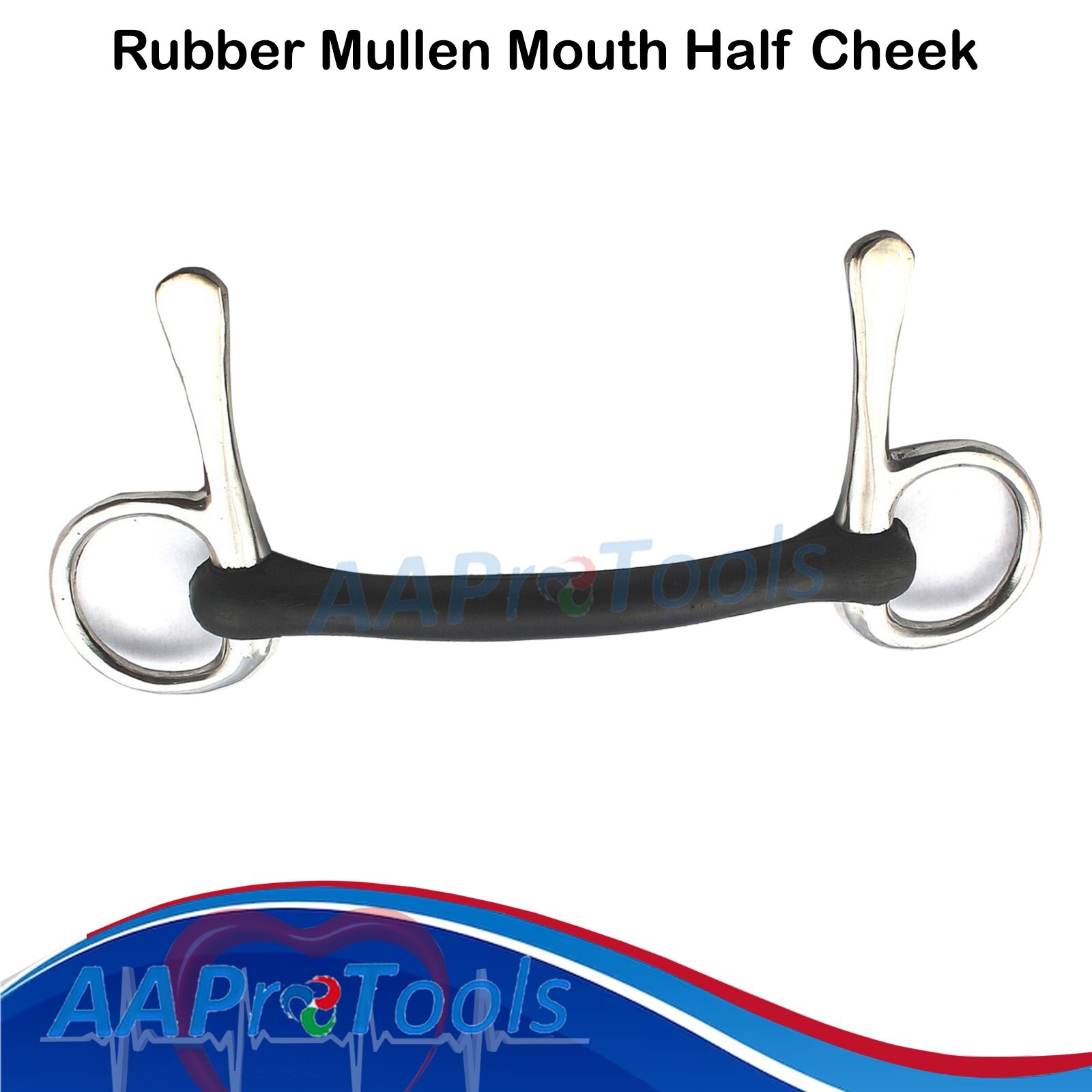 AAPRO 5" Coronet Rubber Mullen Mouth Half Cheek Bit SPORTS & OUTDOOR BT-0056