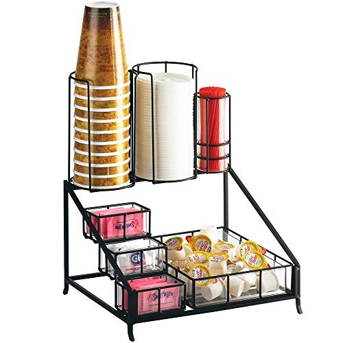Calmil 1453 Iron Coffee Condiment Display, 10.5" Length x 12" Width x 14.5"