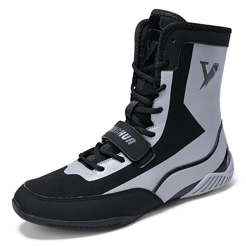 Outdoor Training Wrestling Sports Shoes Men Boxing High Top Fighting Soft Boots