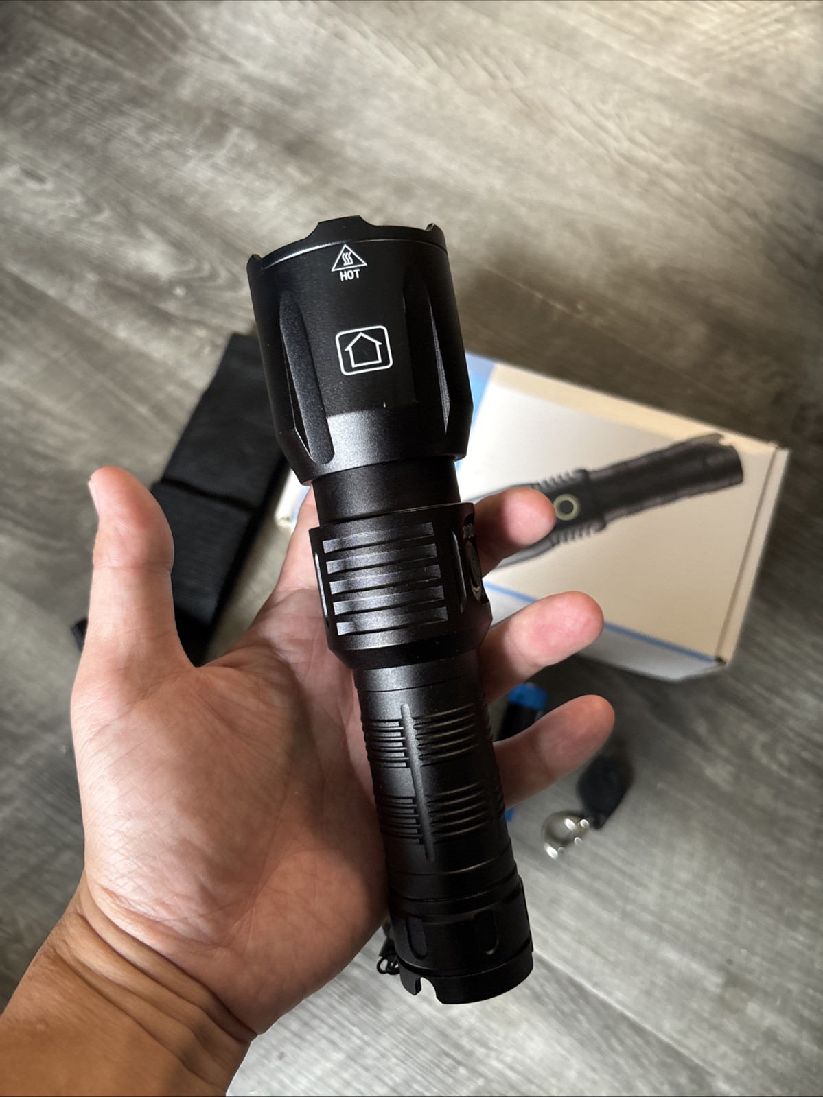 50000000 Lumens Super Bright LED Tactical Flashlight Rechargeable LED Work Light