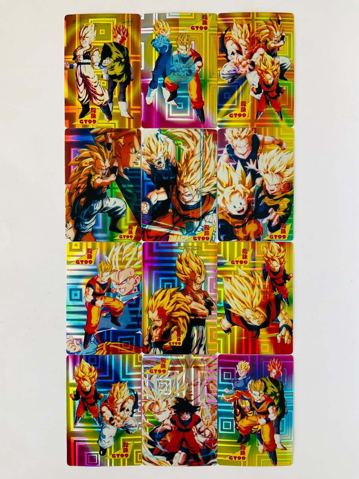 Dragon Ball GT Prism Gotenks Goku Sticker Card Set of 50 - Anime Animation Lot