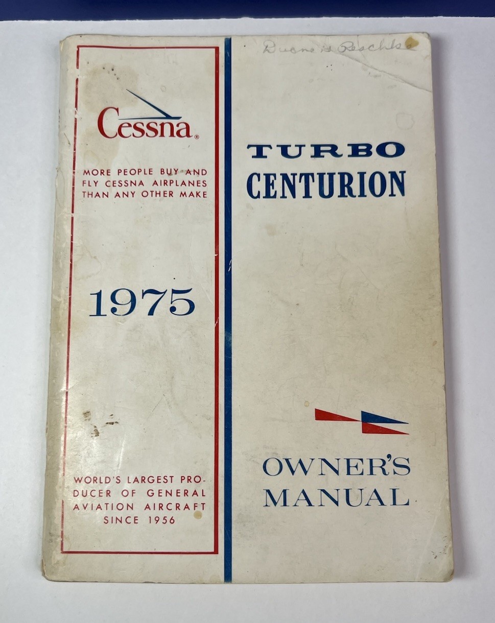 Cessna 1975 Turbo Centurion Model T210L Owners Manual