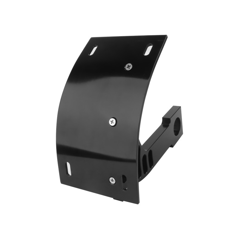 Motorcycle Curved Vertical Side Mount License Plate Bracket For Harley Black