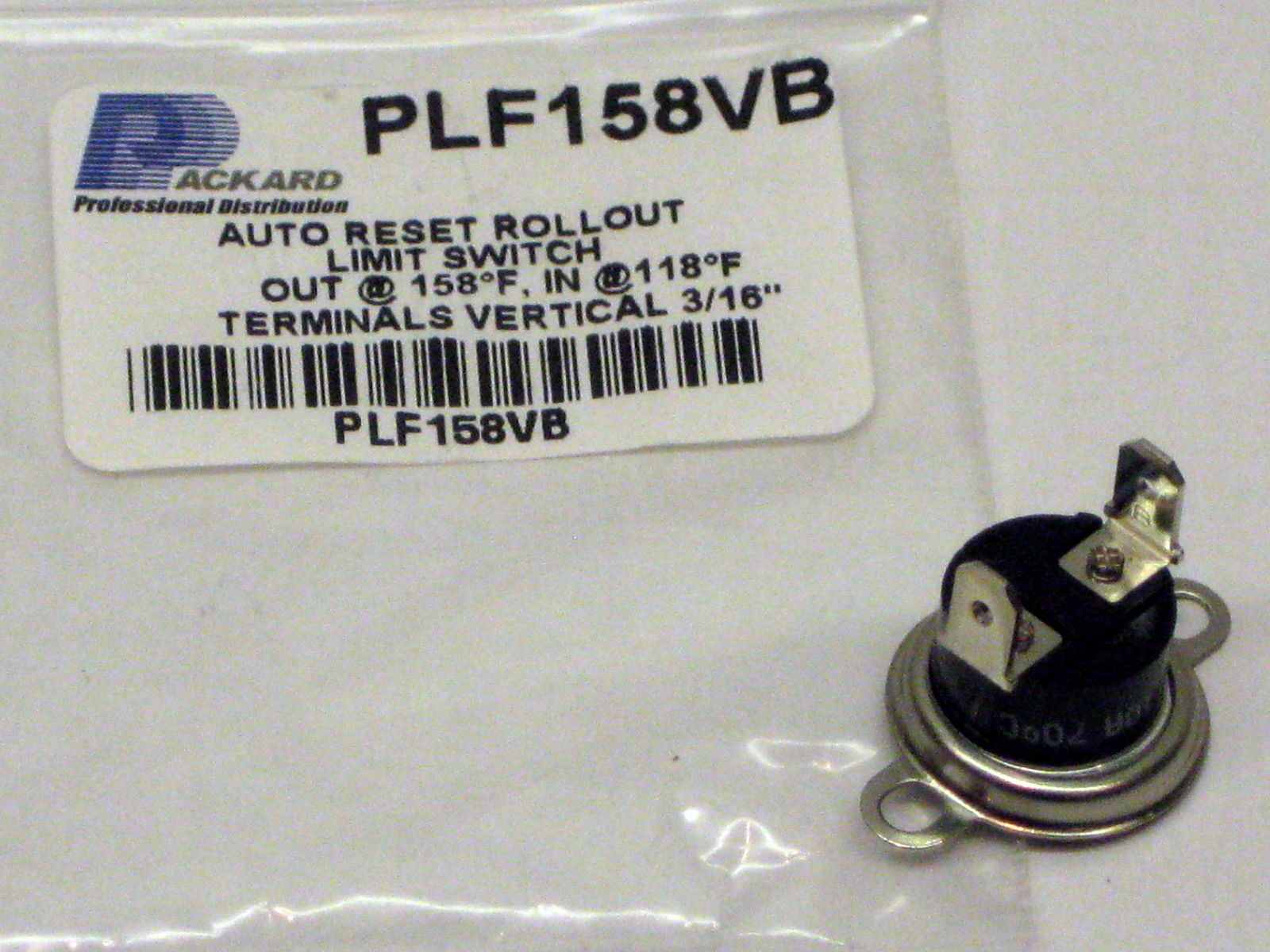 PLF158VB L158-40 Limit Thermostat Flush Mount For Furnance Unit Heaters