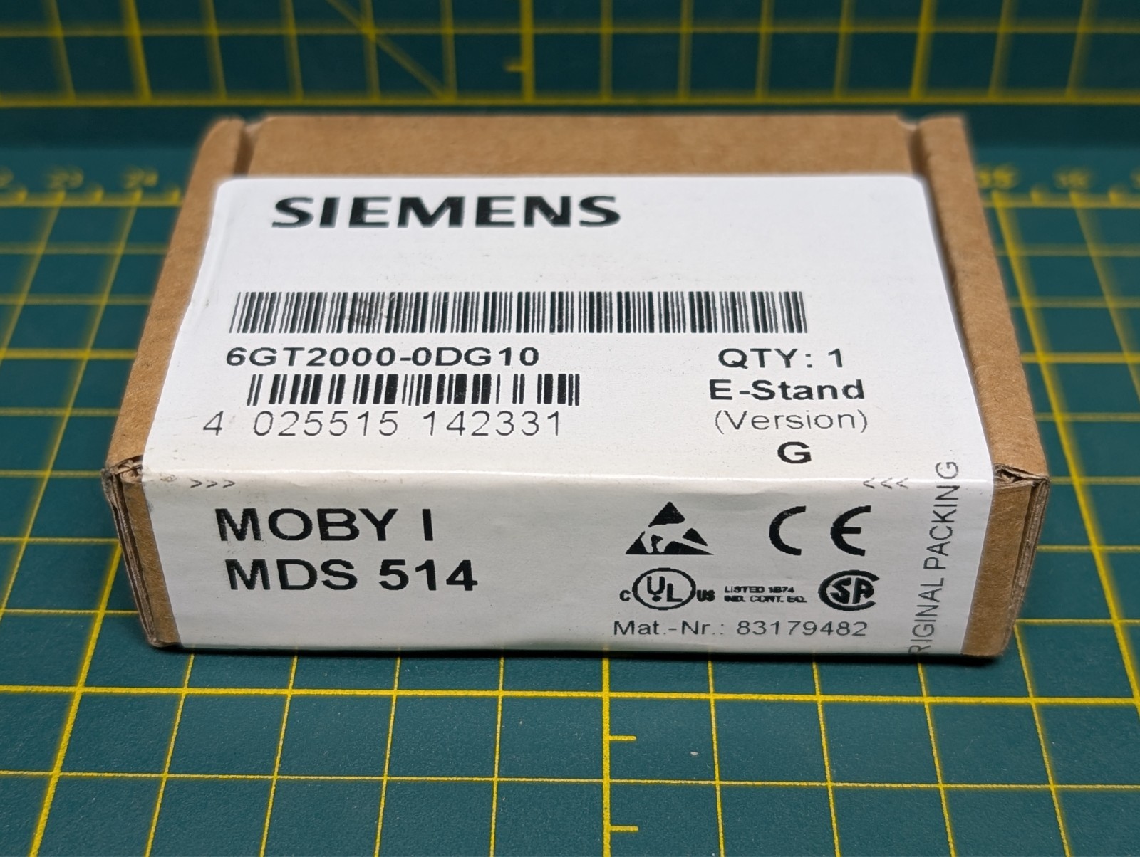 New Siemens 6GT2000-0DG10 MOBY I MDS 514 RFID Data Carrier E-Stand G Sealed