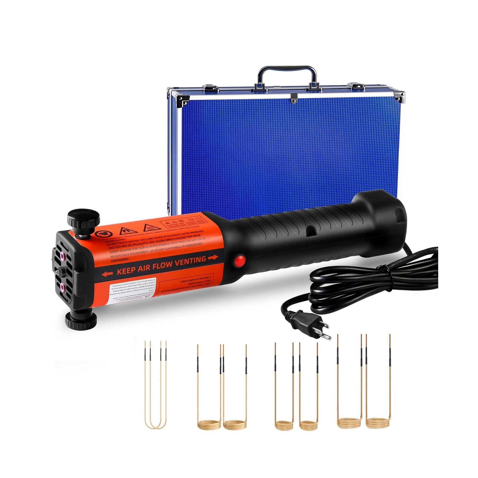 1500W Induction Heater Bolt Removal Kit w/Box - 8 Coil Magnetic Bolt Buster T...