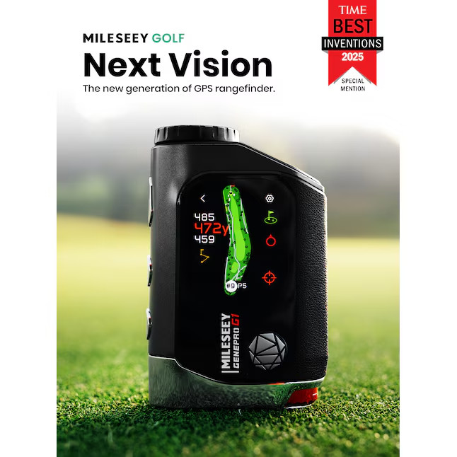 mileseey 600 yard golf rangefinder smartslope flag lock sale/freeship