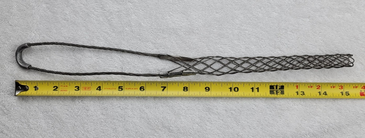Cable Pulling Grip Wire Mesh Kellems Style Pulling Sock 0.38-0.48 Vintage