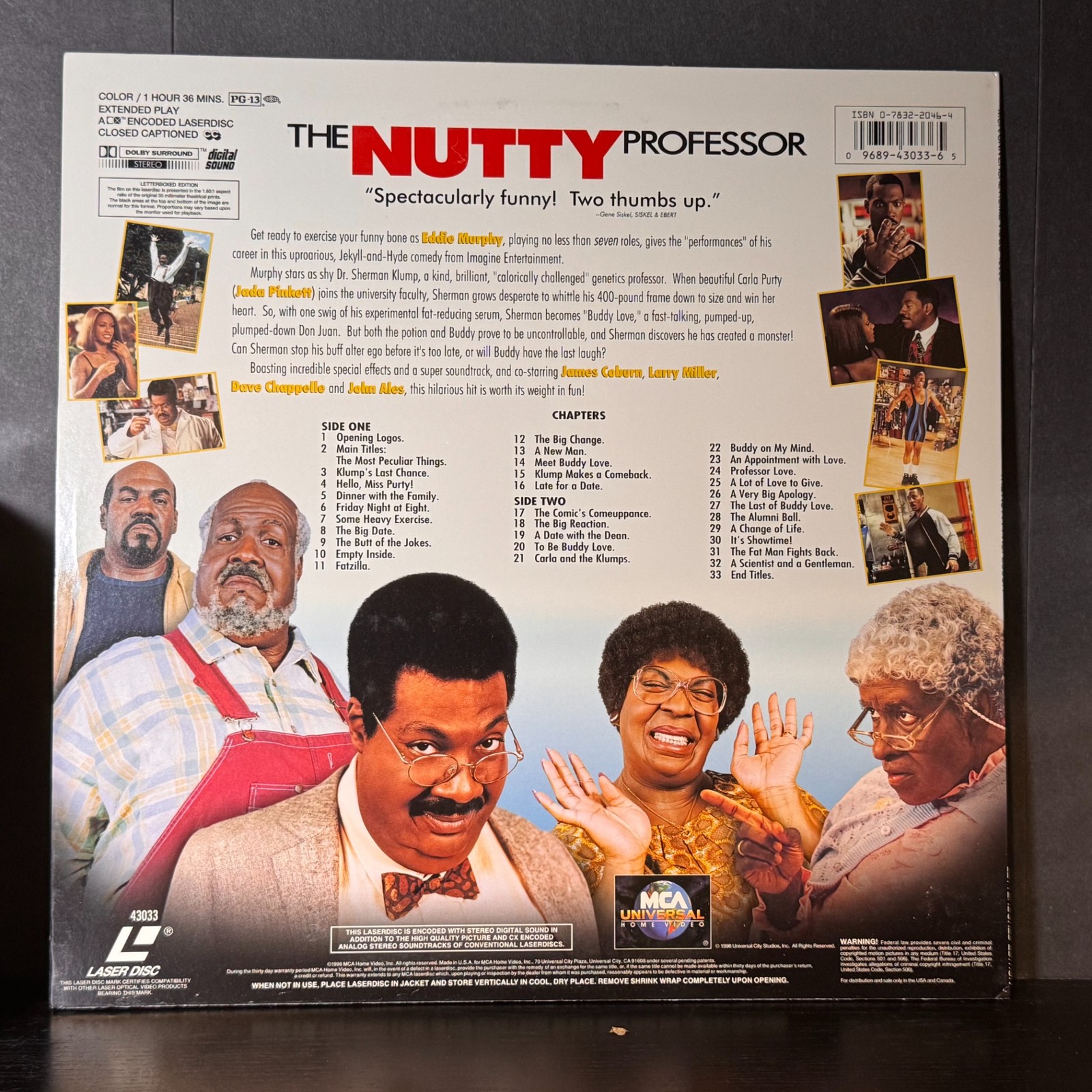 The Nutty Professor Eddie Murphy Laserdisc Widescreen NTSC