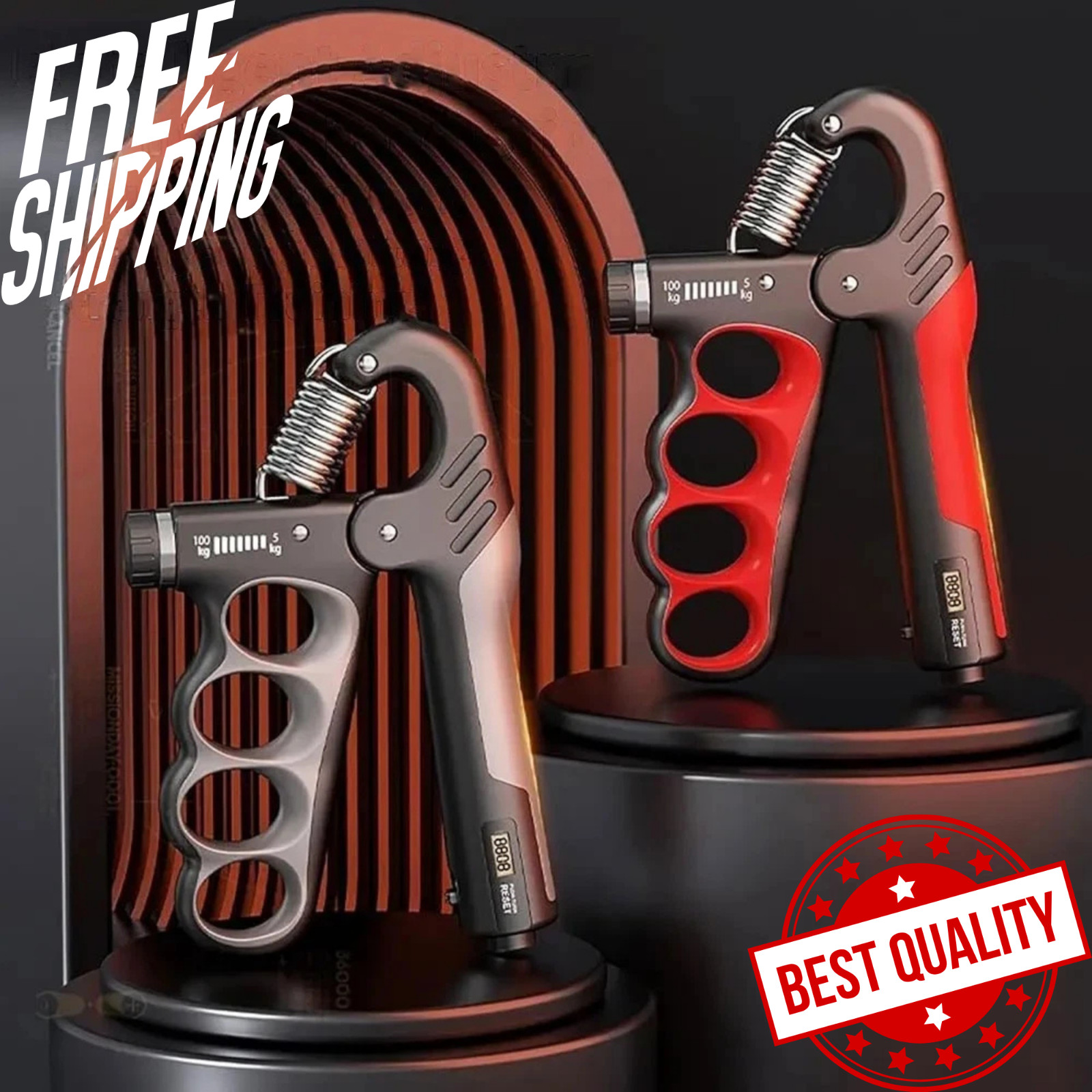 Adjustable Hand Grip Strengthener 5-100KG Hand and Forearm Trainer with Counter