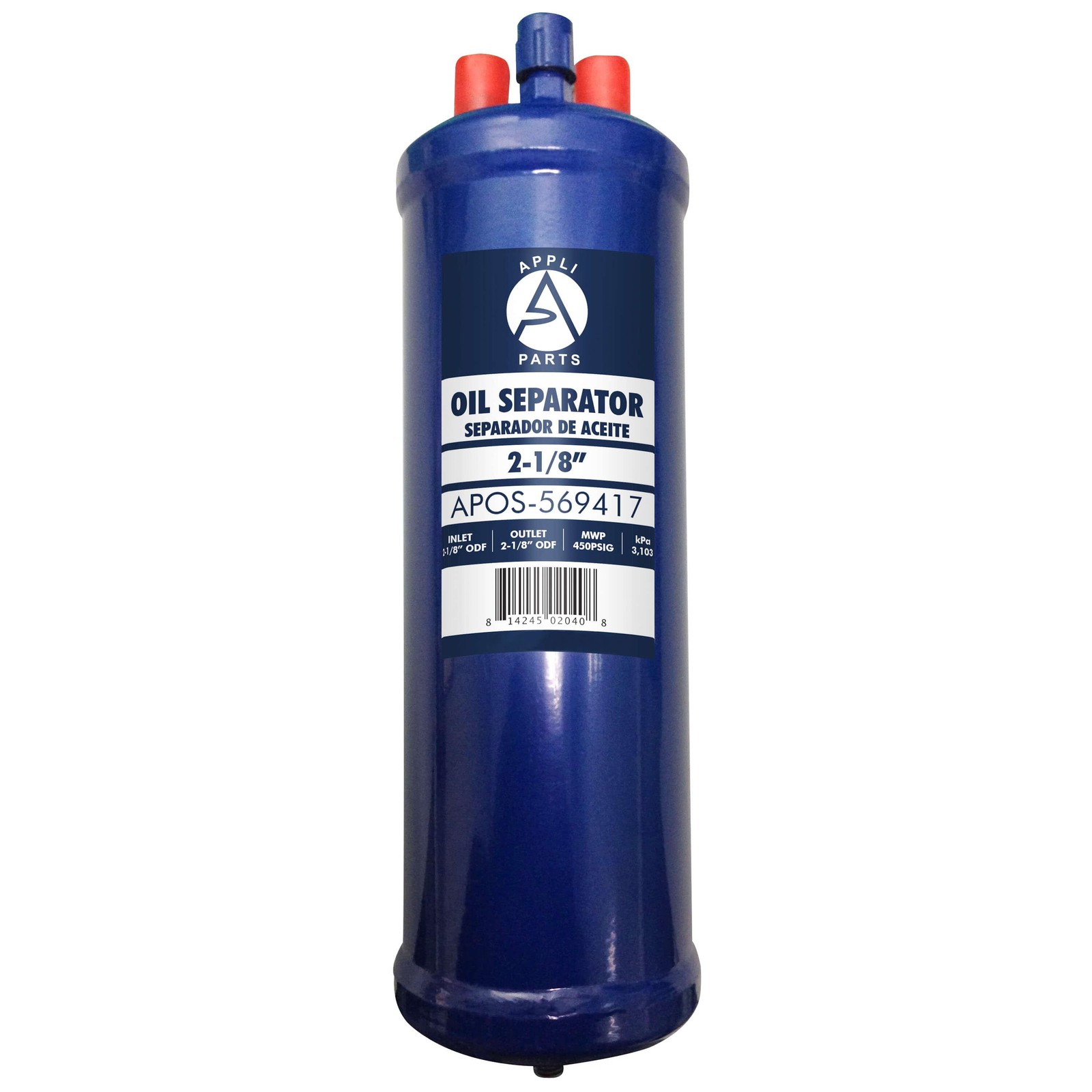 Appli Parts APOS-569417 2-1/8 in ODF Oil Separator, compatible with CFC,HCFC,HFC