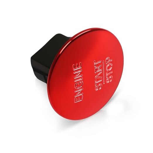 Keyless Push Start Button Cover Engine Start Stop Button Ignition Switch Red