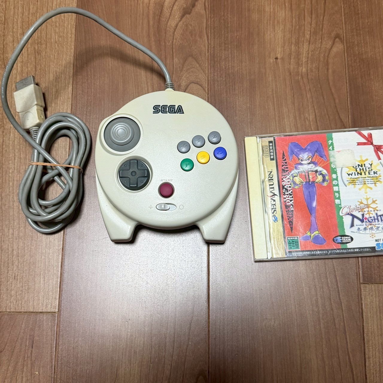 Sega Saturn Official 3D multi Controller pad HSS-0137 with Christmas nights JP 2
