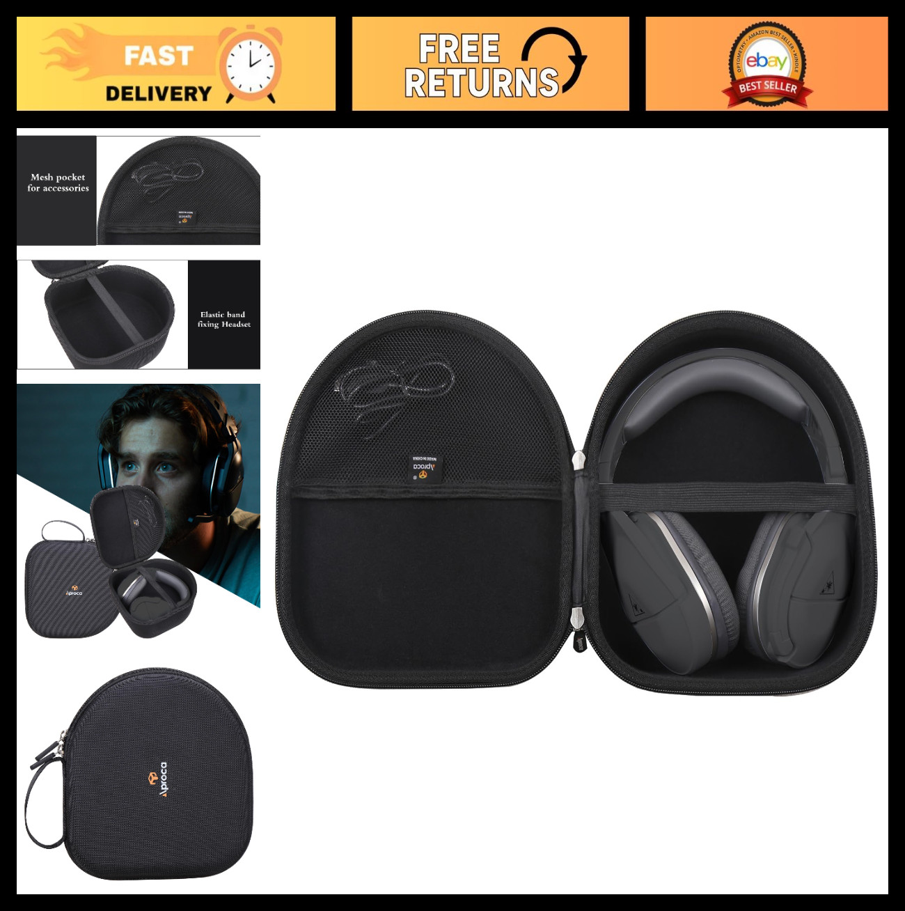 Portable Case for Turtle Beach Stealth 600/700 Gen 3/2 MAX Gaming Headset & Acce