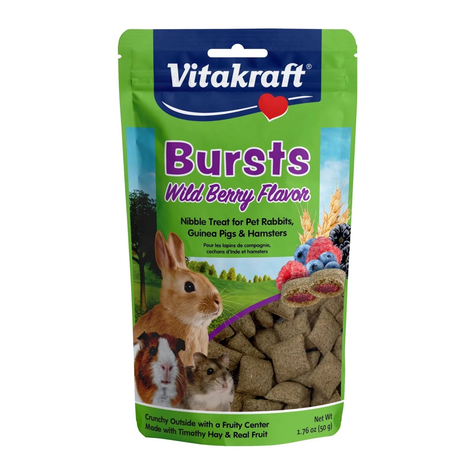 Vitakraft Bursts Small Animal Treat Wildberry 1.76 Ounce (Pack of 1), Brown