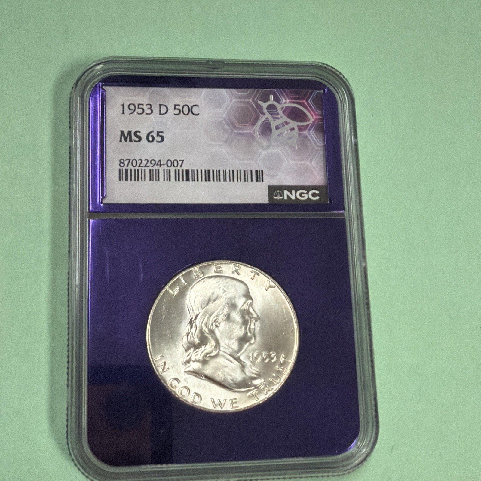 1953 D Franklin Half Dollar NGC MS65 Silver Coin 50C US Mint