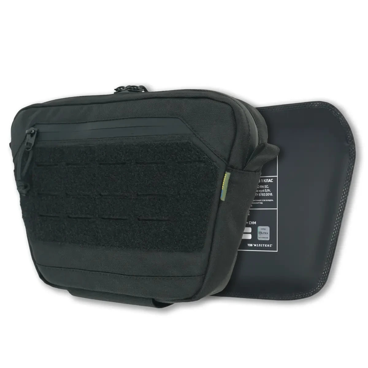 NIR Ukrainian Tactical Groin Protection Pouch XL Black Level 1 Ballistic UHMWPE